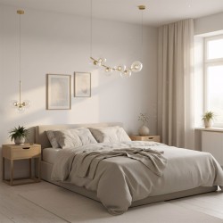 LAMPA SUFITOWA WISZĄCA G133-6CP Złota