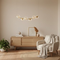 LAMPA SUFITOWA WISZĄCA G133-6CP Złota