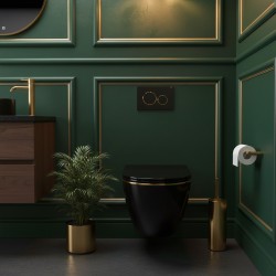 Misa WC podwieszana Rea Carlo Mini Tornado Black Gold Egde