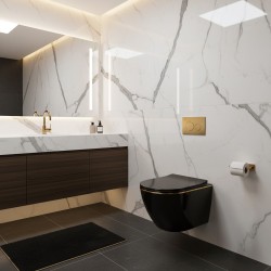 Misa WC podwieszana Rea Carlo Mini Tornado Black Gold Egde