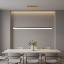 Lampa wisząca LED APP1694-CP 120 cm Złota Szczotkowana