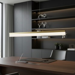 Lampa wisząca LED APP1694-CP 120 cm Złota Szczotkowana