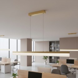 Lampa wisząca LED APP1694-CP 120 cm Złota Szczotkowana