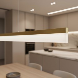Lampa wisząca LED APP1697-CP 200 cm Złota Szczotkowana