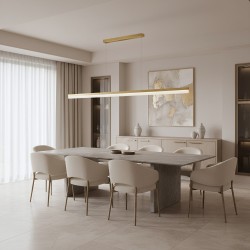 Lampa wisząca LED APP1697-CP 200 cm Złota Szczotkowana