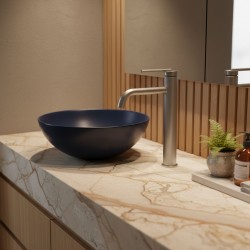 Bateria Umywalkowa REA Argon Nikiel Szczotkowany Wysoka