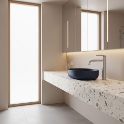 Bateria Umywalkowa REA Argon Nikiel Szczotkowany Wysoka