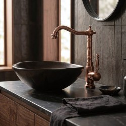 Bateria Umywalkowa REA Bona Miedź Szczotkowana Wysoka