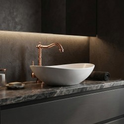 Bateria Umywalkowa REA Bona Miedź Szczotkowana Wysoka