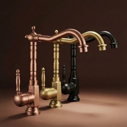 Bateria Umywalkowa REA Bona Miedź Szczotkowana Wysoka