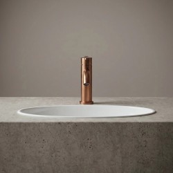 Bateria umywalkowa Rea Ontario Miedź Szczotkowana Niska