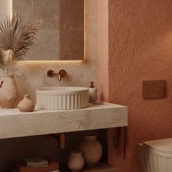 Umywalka nablatowa Rea DUO Caffe Latte Matt