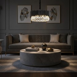 Lampa sufitowa wisząca APP1657-8CP Czarna