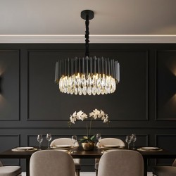 Lampa sufitowa wisząca APP1657-8CP Czarna