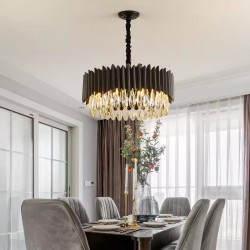 Lampa sufitowa wisząca APP1657-8CP Czarna