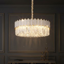 Lampa sufitowa wisząca APP1747-8CP 60 cm Złota