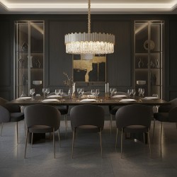 Lampa sufitowa wisząca APP1747-8CP 60 cm Złota