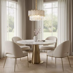 Lampa sufitowa wisząca APP1746-4CP 40 cm Złota