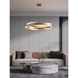 Lampa wisząca LED APP1802-CP Złota Szczotkowana + Pilot