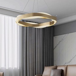 Lampa wisząca LED APP1802-CP Złota Szczotkowana + Pilot
