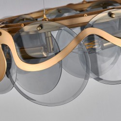 Lampa sufitowa wisząca APP1545-8CP Złota Szczotkowana