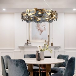 Lampa sufitowa wisząca APP1545-8CP Złota Szczotkowana