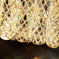 Lampa wisząca LED APP1750-CP Złota + Pilot