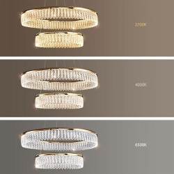 Lampa wisząca LED APP1750-CP Złota + Pilot