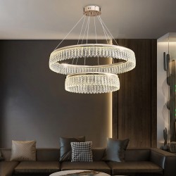 Lampa wisząca LED APP1750-CP Złota + Pilot
