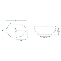 Umywalka nablatowa Rea Pearl Warm