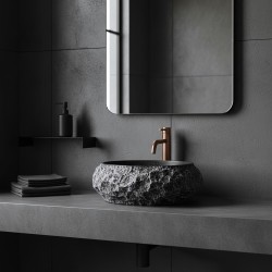 Umywalka nablatowa Rea Mika Gabro Black