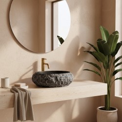 Umywalka nablatowa Rea Mika Gabro Black