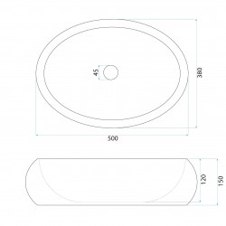 Umywalka nablatowa Rea Mika Gabro