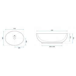 Umywalka nablatowa Rea Carola Ombre