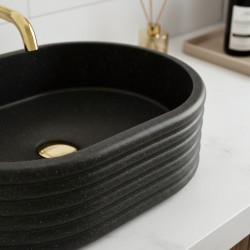 Umywalka nablatowa Rea Nicoletta Black
