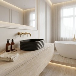 Umywalka nablatowa Rea Nicoletta Black