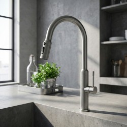 Bateria kuchenna Rea Master Nikiel Szczotkowany