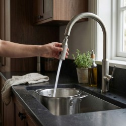 Bateria kuchenna Rea Master Nikiel Szczotkowany