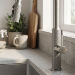 Bateria kuchenna Rea Master Nikiel Szczotkowany