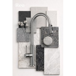 Bateria kuchenna Rea Master Nikiel Szczotkowany