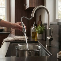 Bateria kuchenna Rea Master Nikiel Szczotkowany