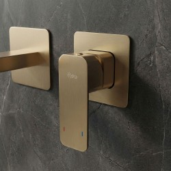 Bateria Umywalkowa Podtynkowa REA Arlo Złota Szczotkowana