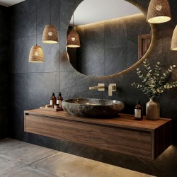 Bateria Umywalkowa Podtynkowa REA Arlo Złota Szczotkowana