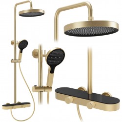 Zestaw Prysznicowy REA Creo Złoty szczotkowany