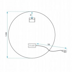 LUSTRO ŚCIENNE LED 80cm BAS P11242