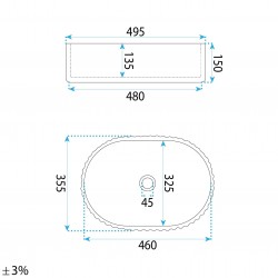 Umywalka nablatowa Rea Margaret Gio