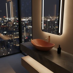 Umywalka nablatowa Rea Royal Cinnamon Matt