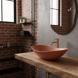 Umywalka nablatowa Rea Royal Cinnamon Matt