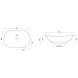 Umywalka nablatowa Rea Royal Cinnamon Matt