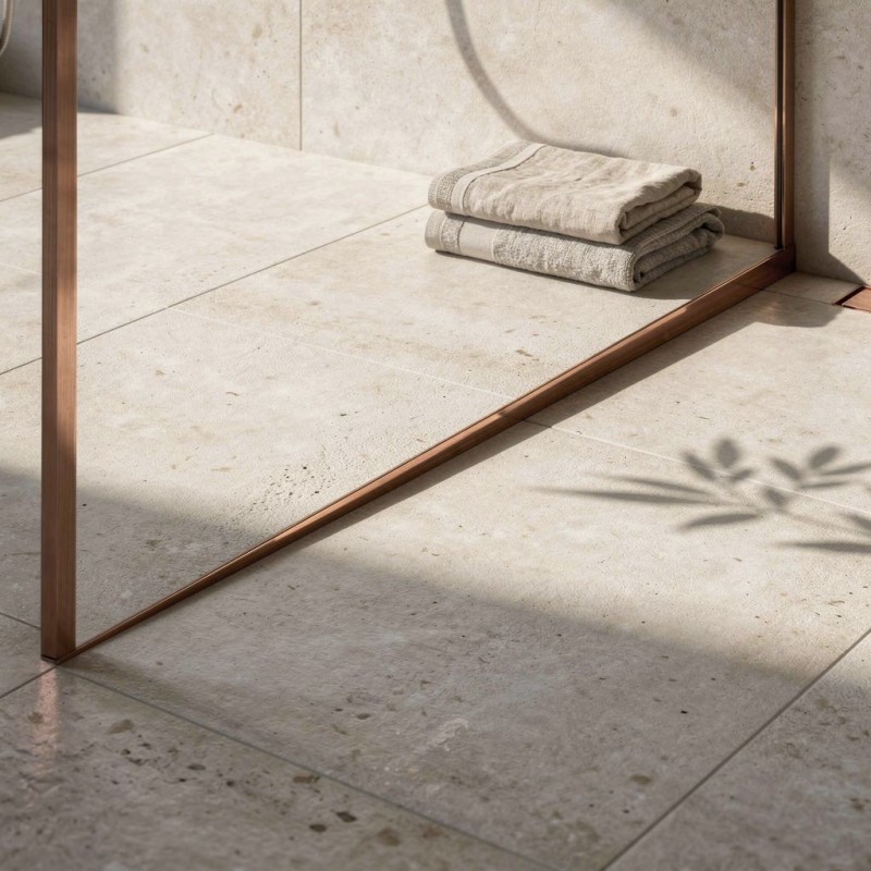 Listwa Spadkowa Brodzikowa 120cm Miedź Szczotkowana